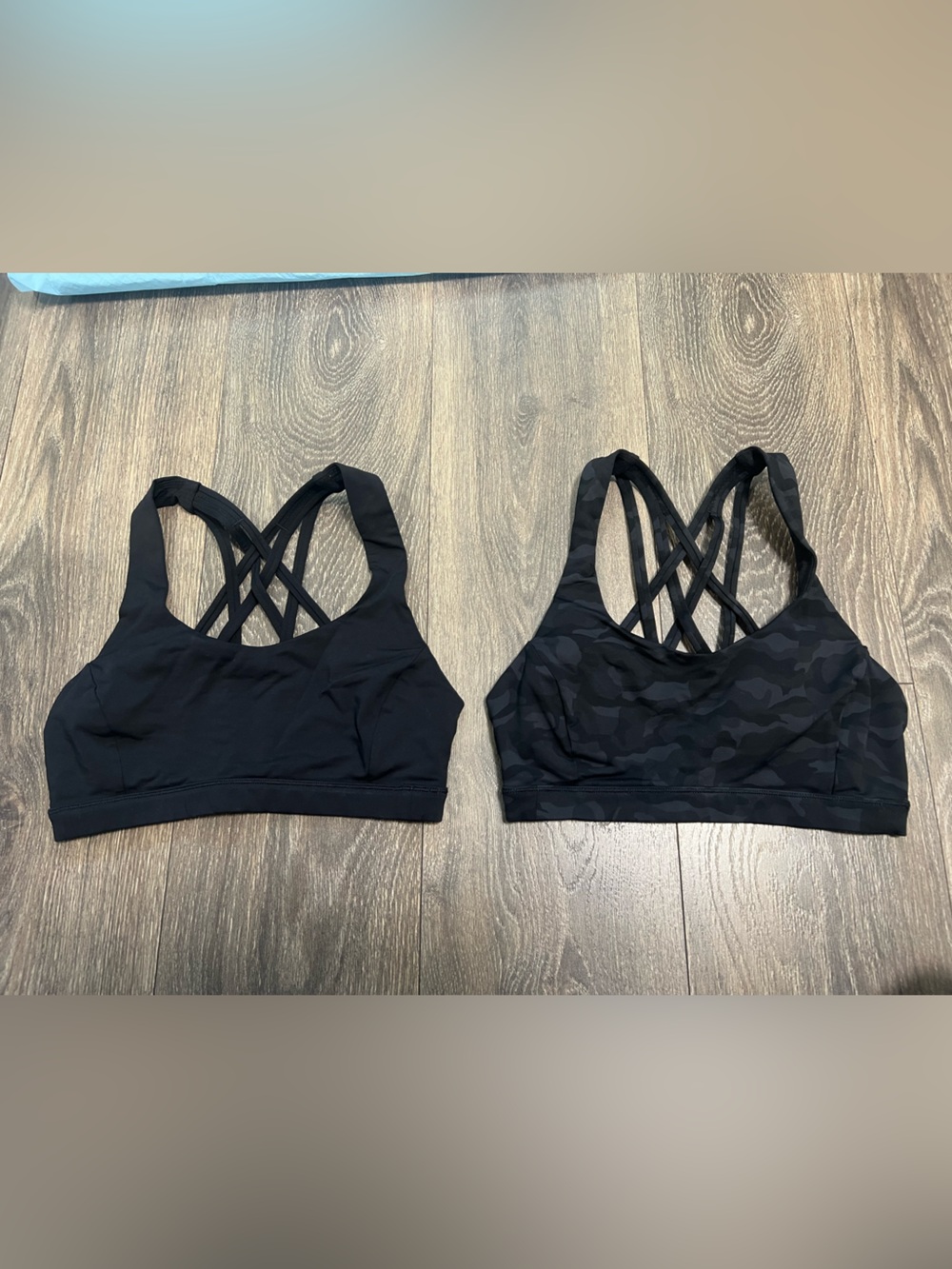 Women's Black Crisscross Sports Bra - Pair